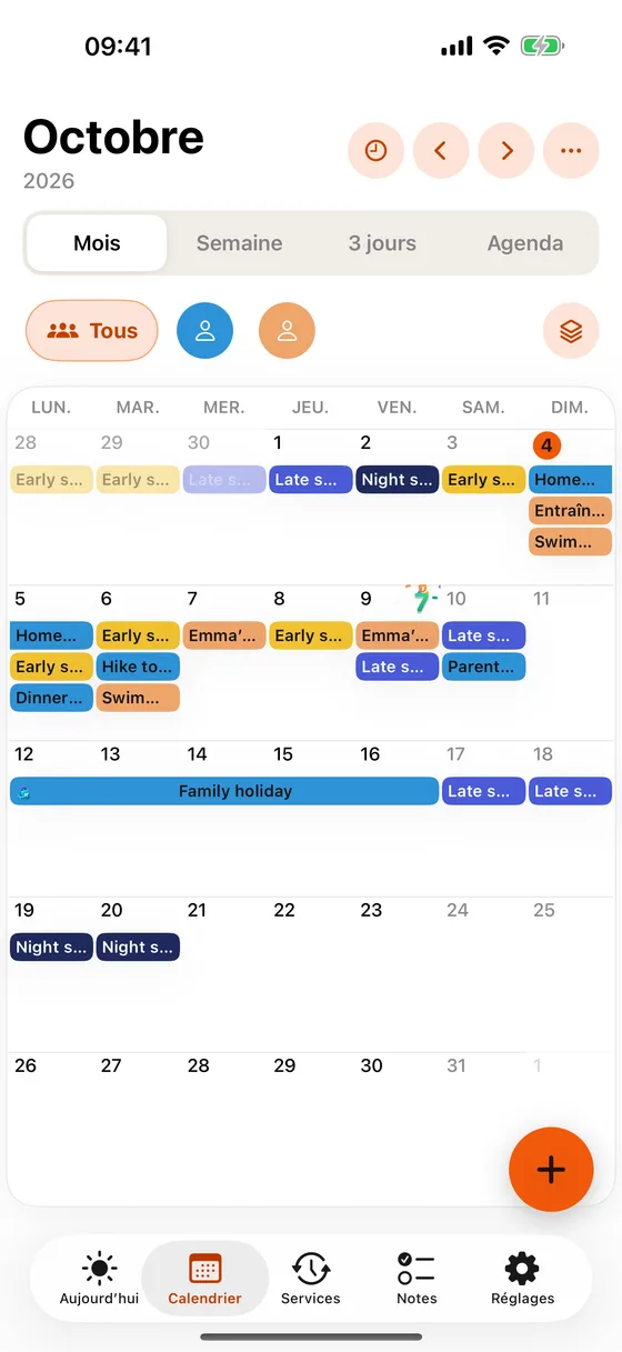 Calendrier du mois de Famalio