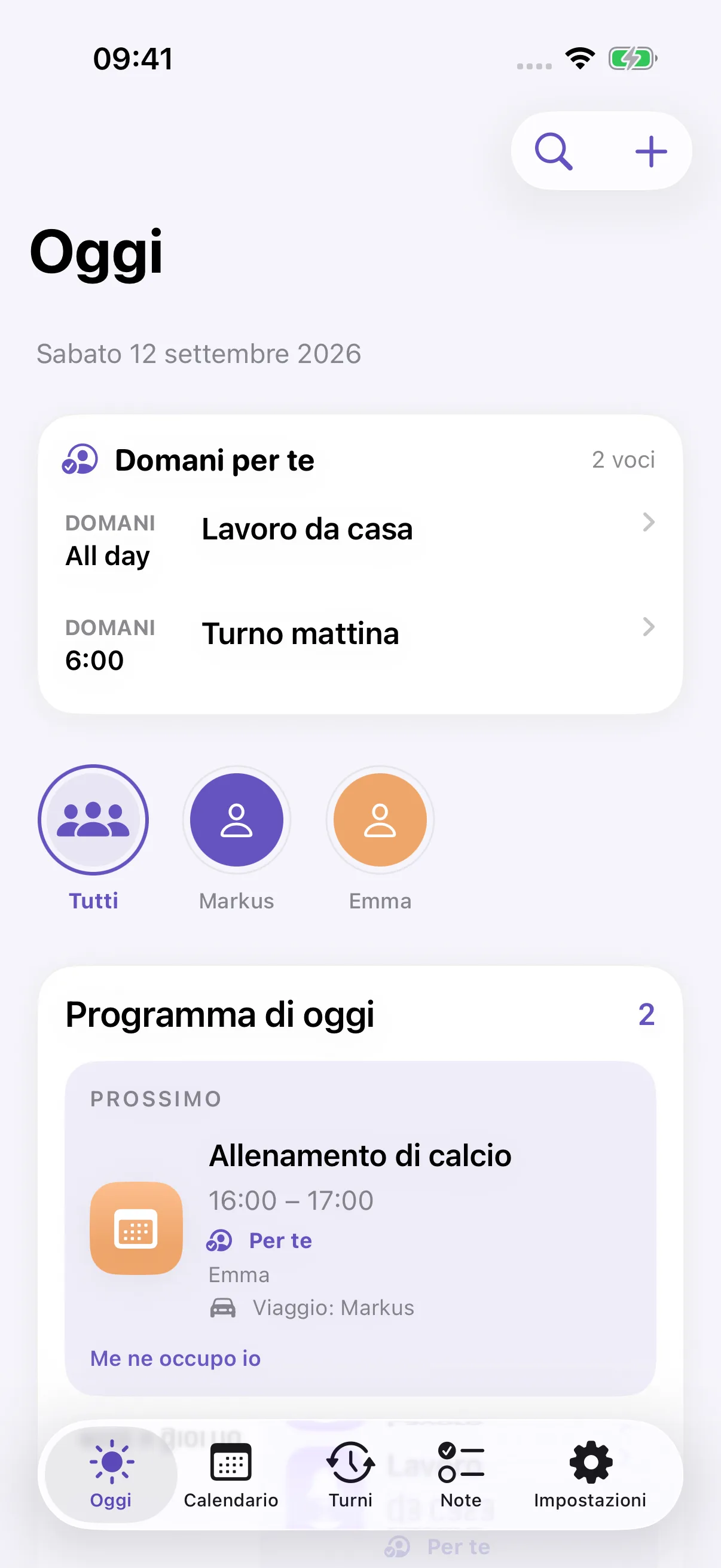 Vista Oggi di Famalio con il piano familiare